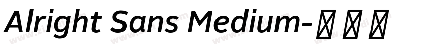 Alright Sans Medium字体转换